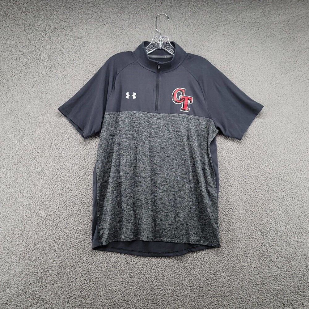 Under Armour Shirt Men's Medium Loose CT Mock Neck 1/4 Zip Shirt